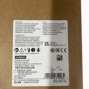 3RW30361BB04 NUOVO SIEMENS 3RW3036-1BB04 SIRIUS Soft Starter S2 45 A 22 kW/400V - Foto 1 di 3