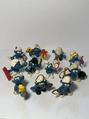 Lote de 11 figuras Pitufo 1978 Peyo Schleich Foto 1 de 4