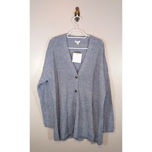 J. Jill Baumwollmischung Oversize Long Kuschel Strickjacke Pullover Damen Gr. L Neu - Bild 1 von 4