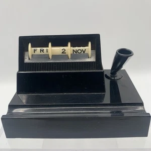 Portapenne MCM vintage calendario perpetuo scrivania direzionale bachelite art deco - Foto 1 di 10