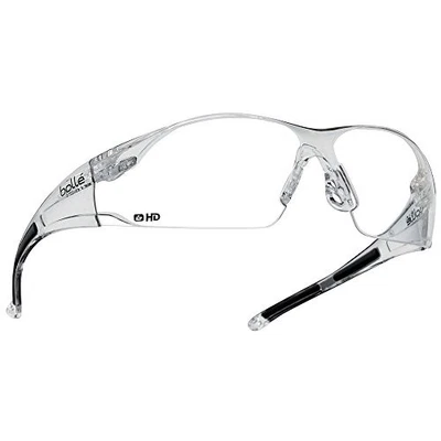 BOLLE Bollé Safety 40113, Rush Safety Glasses, Translucent Frame, Clear HD Hydrophobic