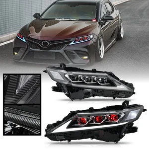 Faros LED enchapados animación azul ojos de diablo rojos para Toyota Camry 2018-2024 - Imagen 1 de 22