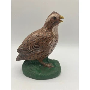 Vintage 1981 Wachtel Vogel Figur braun/grün Sammlerstück Bastlerstück 5,75 Zoll - Bild 1 von 5