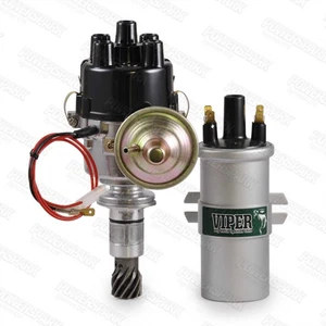 Lotus Twin Cam Electronic Distributor Viper Non Ballast Silver Coil Kent Engine - Picture 1 of 9