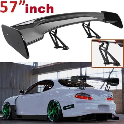 57" Rear Spoiler Wing For Hyundai Tiburon 97-08 Truck GT-Style Glossy Black - Image 1 of 4