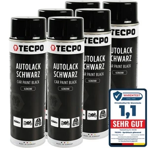 AEROSOL DE PINTURA NEGRO BRILLANTE 6x500 ml PINTURA DE COCHE NEGRO RALLY SPRAY DE PINTURA - Imagen 1 de 5