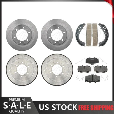 Se adapta a Toyota 4Runner 2002 rotores de freno delanteros 16" pastillas de cerámica zapata de tambor de freno trasero Foto 1 de 4