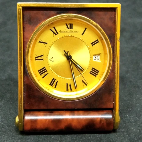 Jaeger LeCoultre Memovox Memodate Travel Alarm Desk Clock Manual Wind Cover