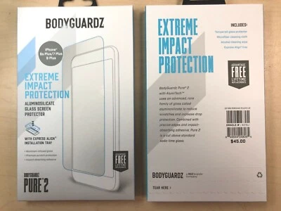 BodyGuardz Pure2 iPhone 6+ / 6S+ / 7+ / 8+ Glass Screen Protector - Clear - Image 1 of 2