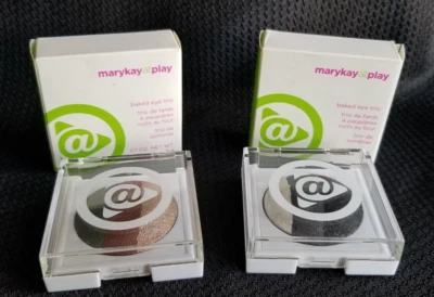 Lot x2 Mary Kay @ Play Baked Eye Trio "Tuxedo” (062146) & "Earth Bound" (062144) - Image 1 of 3