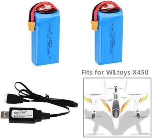 11.1V 1500mAh 603462 Rechargeable Lipo Battery XT30 Plug For XK x450 RC Airplane - Picture 1 of 5