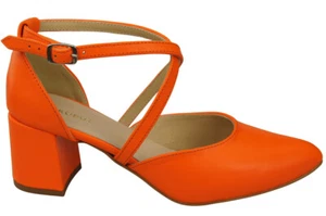 Elegantes sandalias de cuero con lado abierto en tacón estable 218 - Imagen 1 de 113