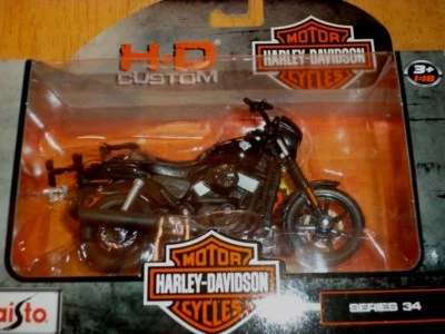 MOTOS HARLEY-DAVIDSON [H-D CUSTOM SERIES 34] JUGUETE PLÁSTICO MAISTO, 1:18  Foto 1 de 4