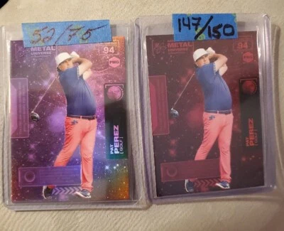 2021 Skybox Metal Universe Champions PMG Pink /75  Red /150  #94 PAT PEREZ GOLF - Image 1 of 4