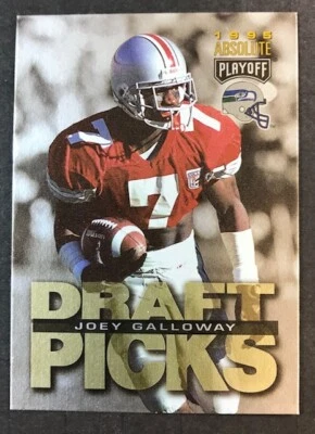 1995 Playoff Absolute #187 Joey Galloway Seattle Seahawks Rookie Football Card - Image 1 of 2