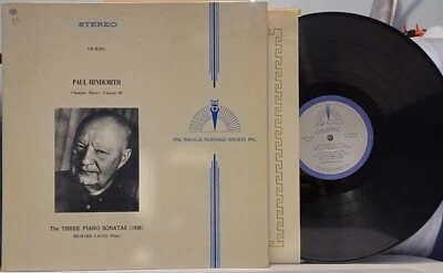RICHARD LAUGS Hindemith: Piano Sonatas RARE NM 1970 LP Chamber Music Volume III - Image 1 of 4