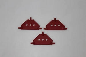 Lot of 3 K'nex Triangle Panel Small Replacement Parts Pieces 91022 Red - Picture 1 of 1