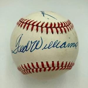 Ted Williams & Carl Yastrzemski Signed Vintage American League Baseball PSA DNA - Picture 1 of 6