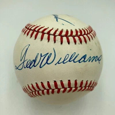 Ted Williams & Carl Yastrzemski Signed Vintage American League Baseball PSA DNA - Image 1 of 4