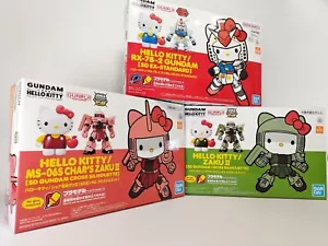 Sanrio Bandai Hello Kitty  Gundam Char's Zaku II Zaku II Set of 3 Plastic Model - Photo 1 sur 23