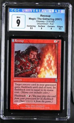 RECOUP Odyssey Foil U CGC 9 Q++ MTG [Nostalgium] - Image 1 of 2