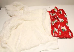 Wondershop Kid's Pajama Set Sleepwear Size 6 Christmas Llamas 2pc *Discolored* - Picture 1 of 7