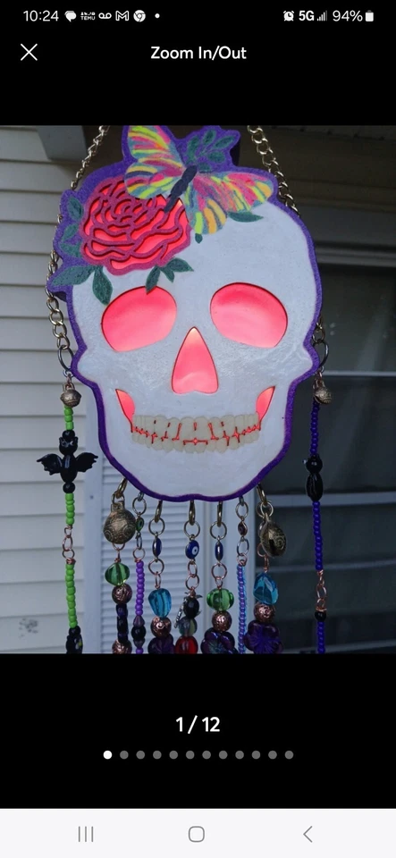 Handmaid Sugar Skull Windshine Suncatcher.NUEVO Foto 1 de 4