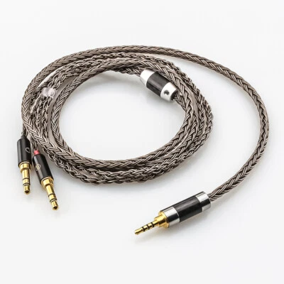16Core Silver Plated Headphone Cable For Hifiman Sundara HE4XX HE-400i 2x3.5mm - Image 1 of 4