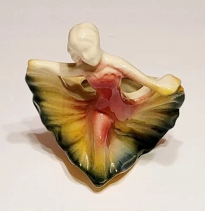 Fioriera vintage Deco Dancing Lady Shawnee USA ceramica 4,5" - Foto 1 di 7