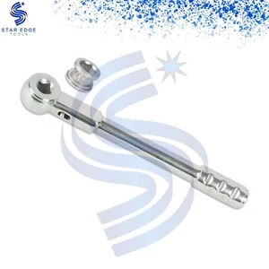 DENTAL IMPLANT RATCHET WRENCH WITH 4MM & 6.35MM SQUARE DRIVER - Picture 1 of 2