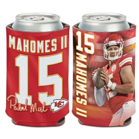 PATRICK MAHOMES KANSAS CITY CHIEFS SOFT FOAM CAN COOZIE KOOZIE COOLER HOLDER Cover