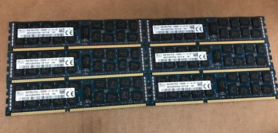 48GB (6x 8GB) SK Hynix 2Rx4 PC3L-12800R DDR3 1600MHz RDIMM RAM - Image 1 of 3