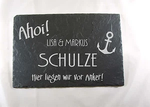 S 145 - slate board front door sign anchor slate door sign name - Picture 1 of 2