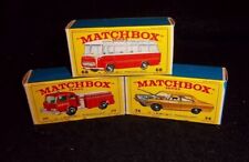 Matchbox Lesney Opel, Denver Fire, & Mercedes Coach Boxed