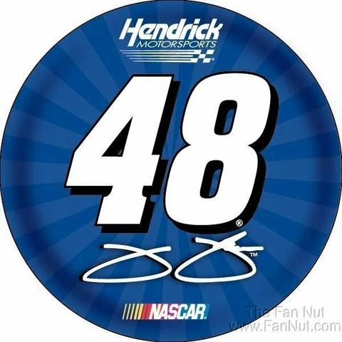 Jimmie Johnson #48 4" Round Vinyl MAGNET Auto Home Nascar Racing Cover