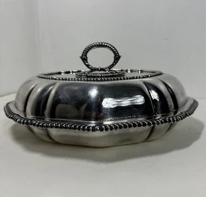 VTG 3 Piece Covered Silver Serving Dish Barker Ellis English Platter Markings - Picture 1 of 19