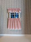 Dollhouse Miniature Mauve Cafe Curtains 1:12 Scale