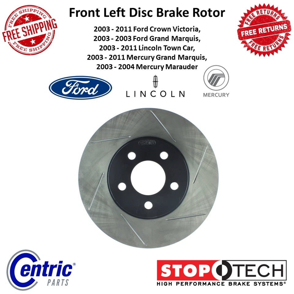 Rotores de freno de disco delanteros izquierdo StopTech Sport para Ford Mercury Grand Marquis Foto 1 de 4