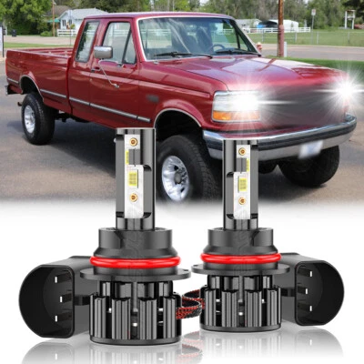 9007 6000K White LED Headlight Hi/Lo Bulb for Ford F150 1992-2003 F250 1992-1999 - Image 1 of 4