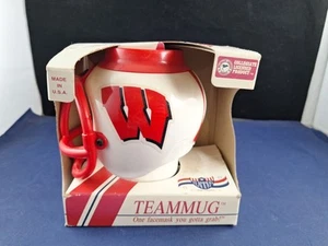 Vtg Wisconsin Badgers Helmet Mug New In Package - Picture 1 of 4