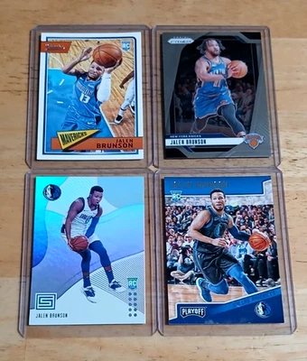 LOTE (4) 2018 Status HOLO RC Rookie/Playoff RC/Classics RC Jalen Brunson Knicks - Imagem 1 de 2