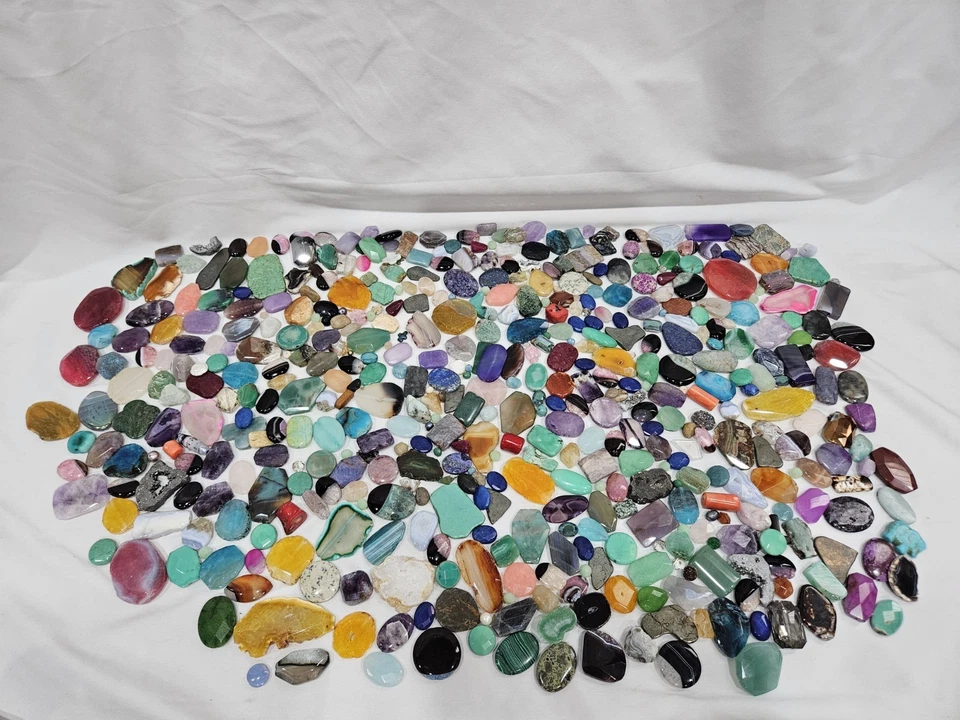 Huge 8 lb Lot Stones Gemstones Beads for Jewelry Making – Drilled  - Image 1 of 4