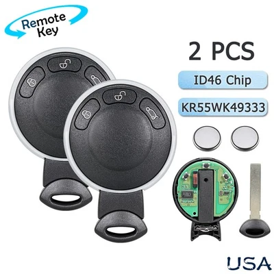 2 For 2007 2008 2009 2010 2011 2012 2013 2014 Mini Cooper Remote Key Fob 315MHz - Image 1 of 4