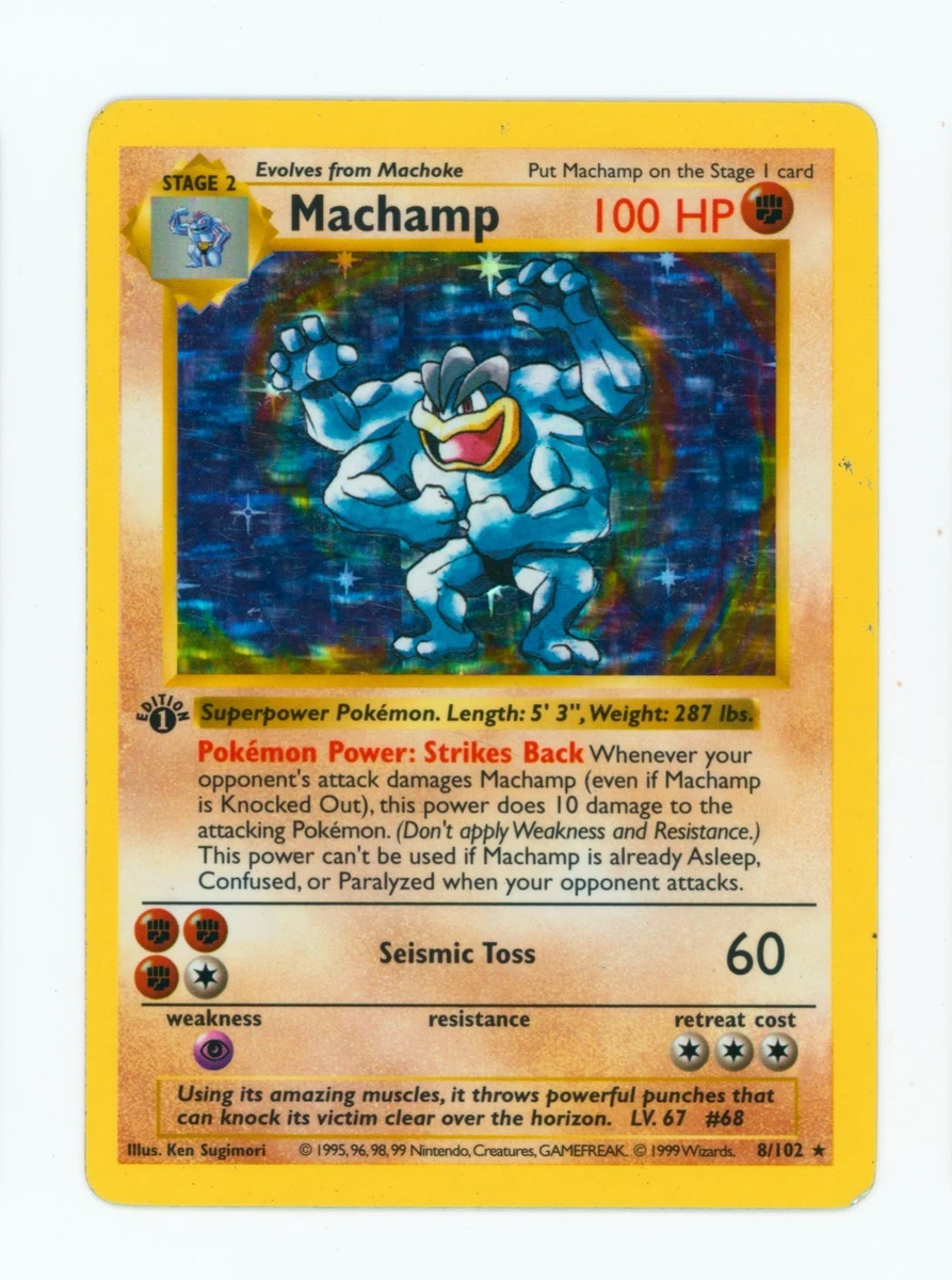 Preços baixos em Cartões individuais de Pokémon Machamp primeira