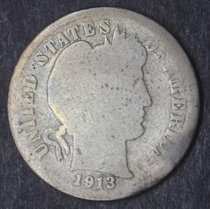 1913-S Barber Silver Dime 10C [COINGIANTS] - Picture 1 of 2