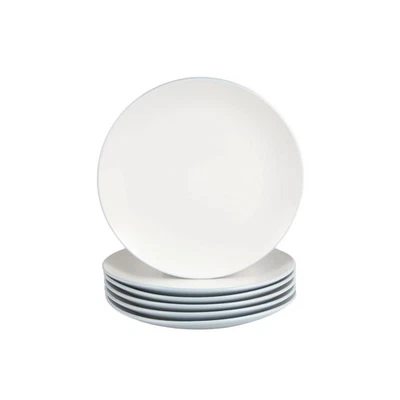 Two Tone Coupe 8” Salad Plate Set Of 6, Blue/White - Image 1 of 4
