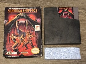 Swords and Serpents Nintendo Nes Game + Box Original Styrofoam Insert