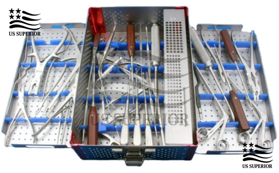 Juego de bandeja lumbar posterior espinal ortopédica quirúrgica de 38 piezas Foto 1 de 4