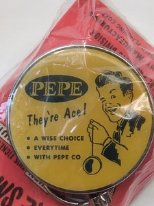 Vintage Pepe KEY-BAK Schlüsselanhänger Ring Schlüsselanhänger einziehbar Werbung Gürtelclip - Bild 1 von 2