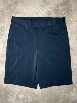 Pantalón corto de golf Slazenger para hombre frente plano azul marino elástico nuevo sin etiquetas - talla 32 W Foto 1 de 4